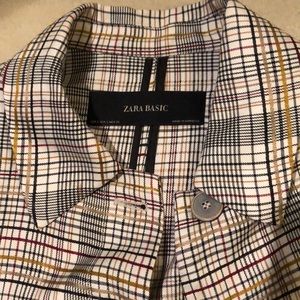 Zara plaid long blazer